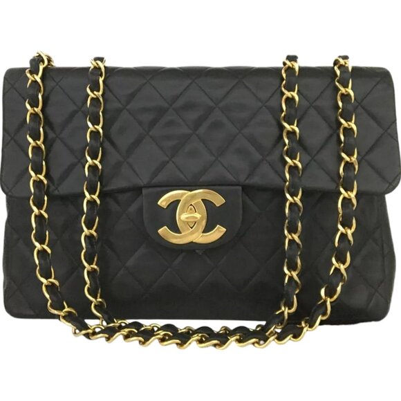 9232380BT (S6) Chanel Hand Bag Quilted Black Lambskin - Picture 1 of 13